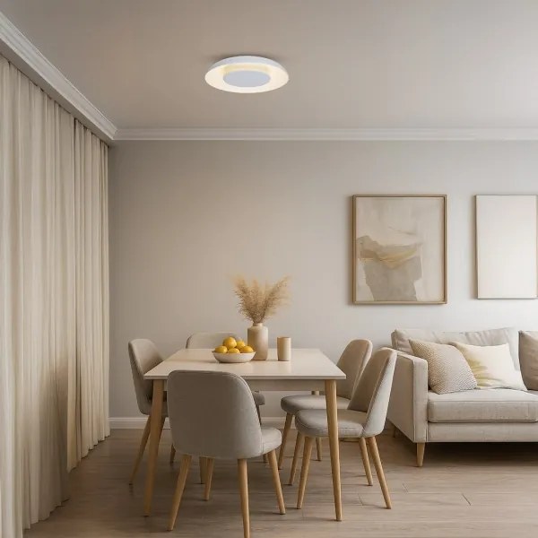 Plafonieră LED PIATTINO, 30W, 230V, 3000/4000/6000K, Ø 40 cm, albă