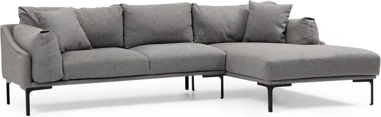 Colțar gri Artie Leo, colț pe partea dreaptă