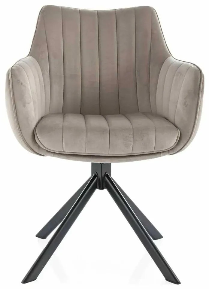 Scaun de bucătărie Azalia Velvet, bej / negru