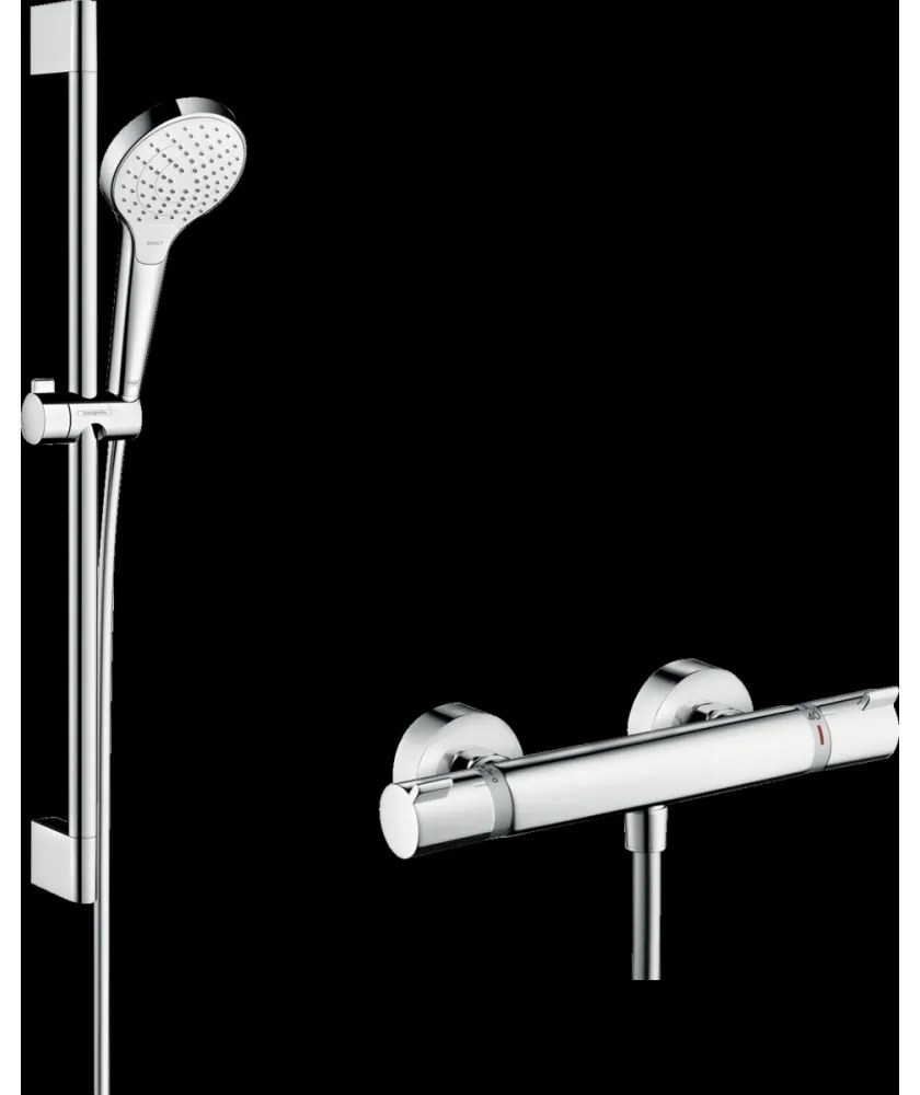 Baterie dus termostatata cu set de dus, culoare crom Hansgrohe Croma Select S 27013400