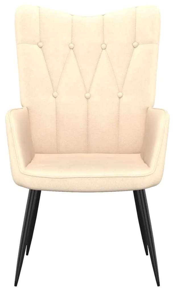 327547 vidaXL Scaun de relaxare, crem, material textil