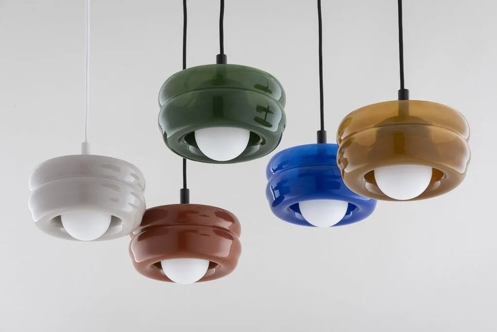 Pendul modern, Living, Hol, Scara, Sticla, Chihlimbar, TEVO