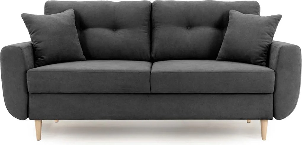 Canapea Fixă 2 locuri HELSINKI, 190x90x81 cm, Gri-Inchis-Enjoy
