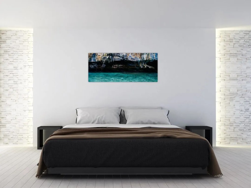 Tablou cu apă și stâci (120x50 cm)