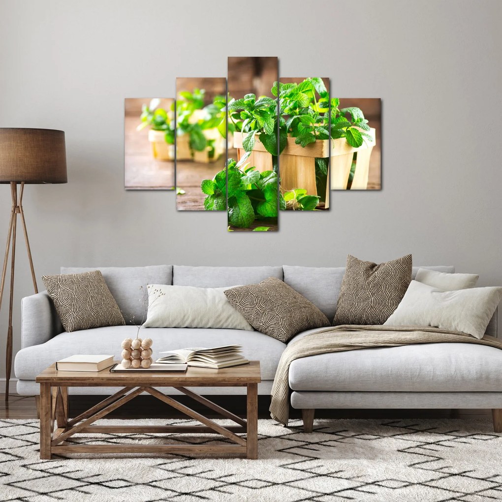 Tablou cu menta proaspătă (150x105 cm)