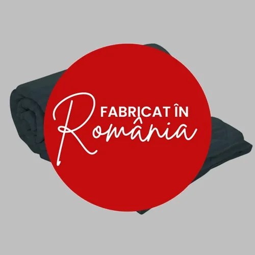 Set pilota iarna, umplutura lana, material damasc policoton, 200x220cm, matlasata, antracit, Pucioasa cu 2 perne, matlasate, antialergice, 50x70cm, albe, Pucioasa