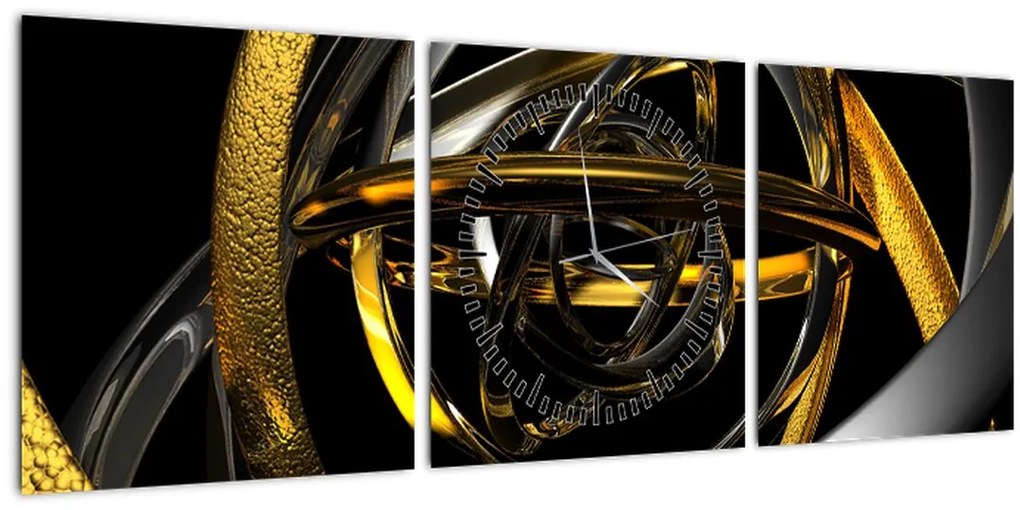 Tabloucu abstracție modernă (cu ceas) (90x30 cm)