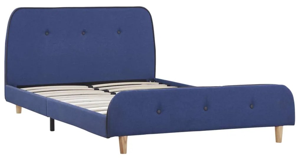 280927 vidaXL Cadru de pat, albastru, 120 x 200 cm, material textil