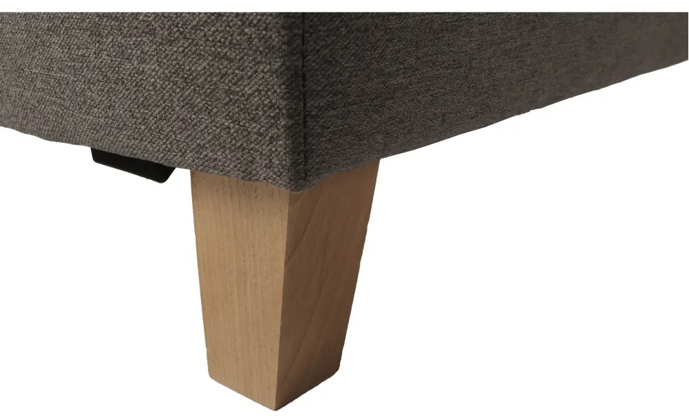 Colţar, material textil gri maroniu TAUPE, model dreapta, BRIDGET
