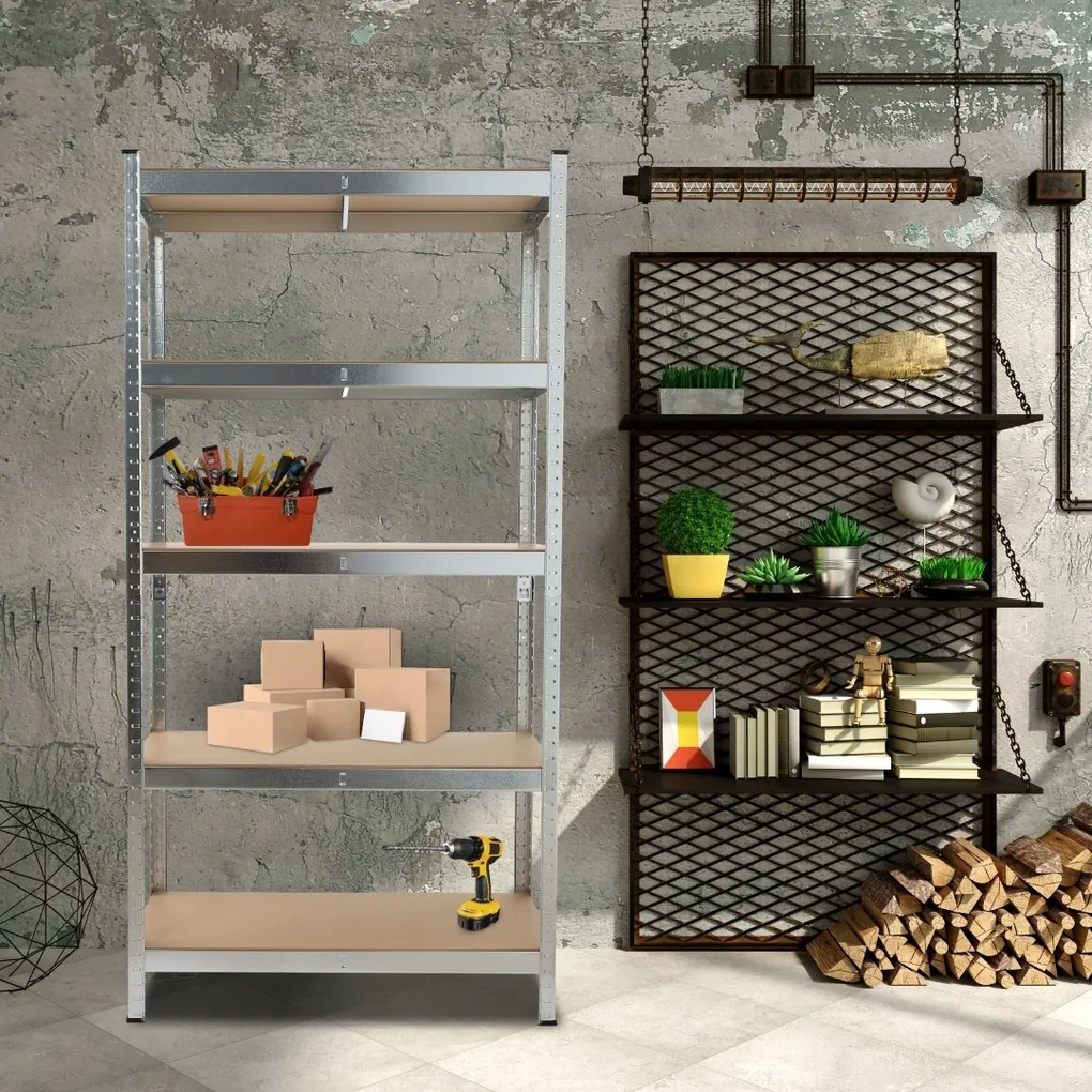 Raft cu capacitate mare HEAVY, max. 875kg, 90x40x180cm, argintiu Jurhan