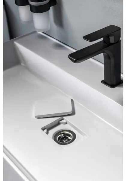 Sapho - Lavoar pentru blat GODIVA, 68 x 44 cm, marmură/alb