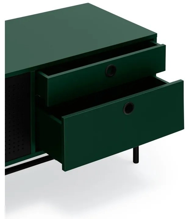 Comodă TV Teulat Punto, negru-verde