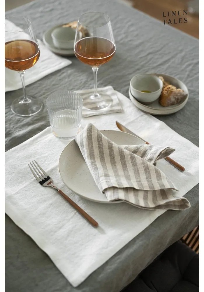 Față de masă din in 140x300 cm Khaki – Linen Tales