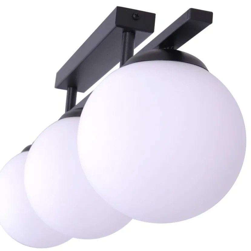Plafoniera Moderna, 3xE14, Negru, Globe