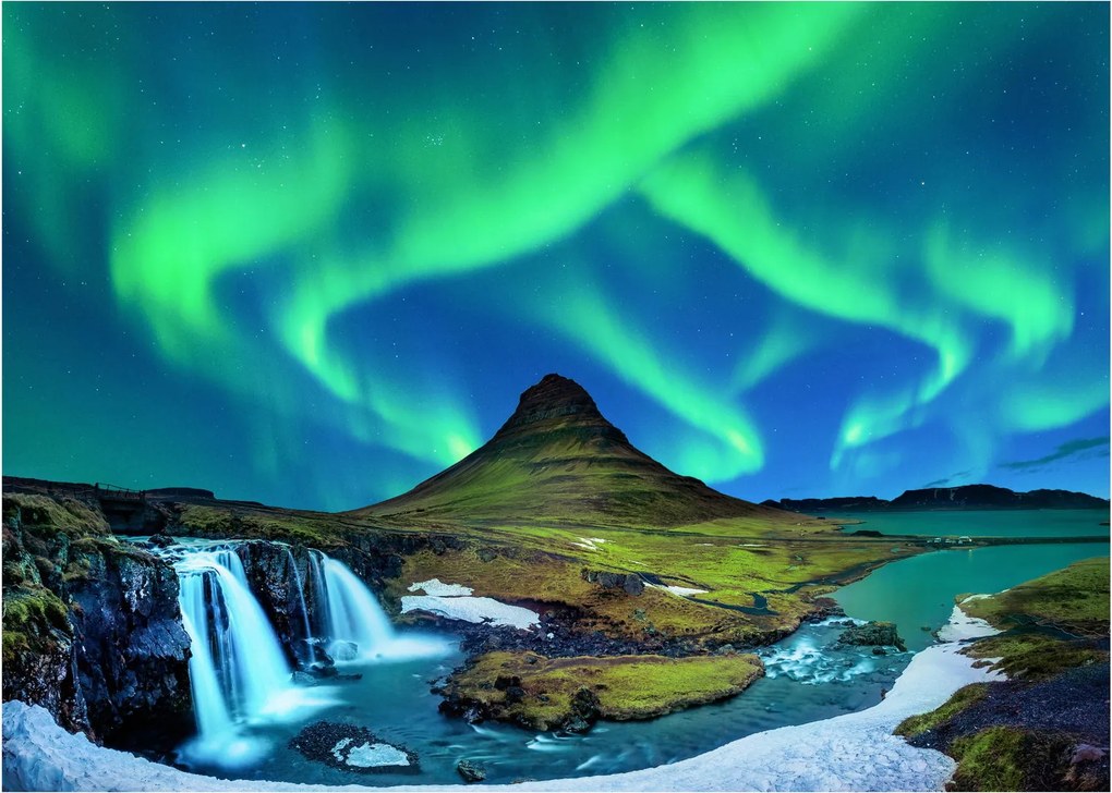 Tablou pe sticlă - Kirkjufell, Islanda (70x50 cm)