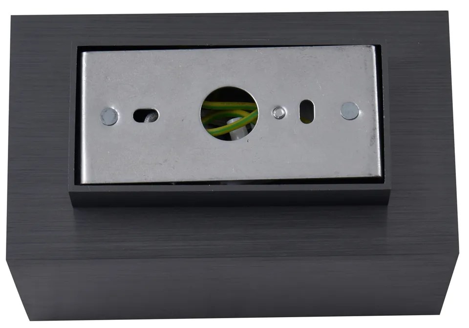 Lampă de perete modernă gunmetal pătrată cu 2 lumini GU10 50mm - Sandy