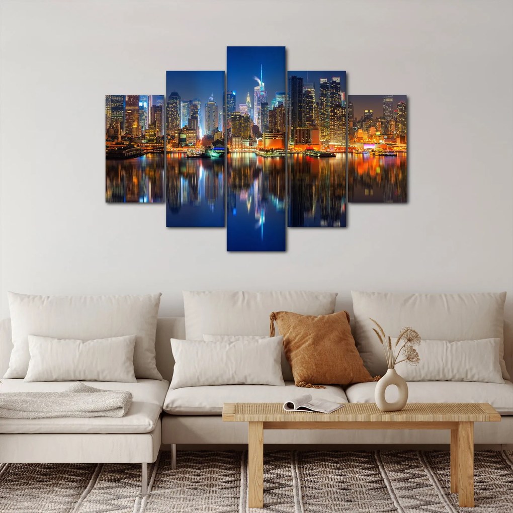 Tablou cu Manhattan noaptea (150x105 cm)