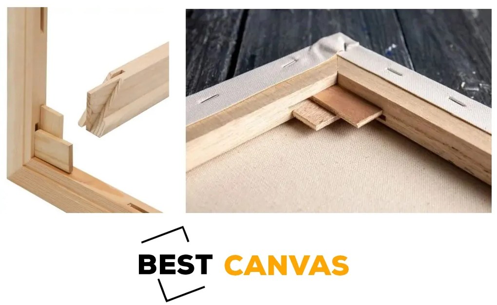 Tablou canvas camp rapita galben si copaci - 90x60cm