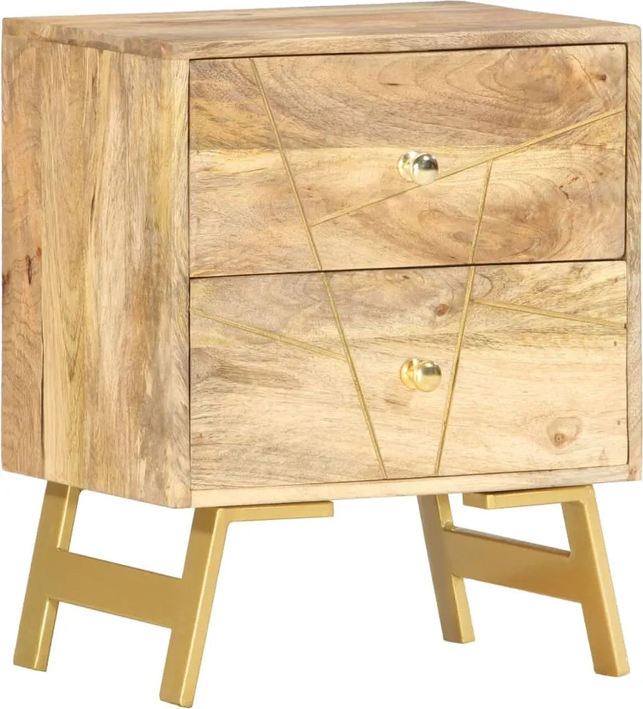 vidaXL Noptieră, 40 x 30 x 50 cm, lemn masiv de mango