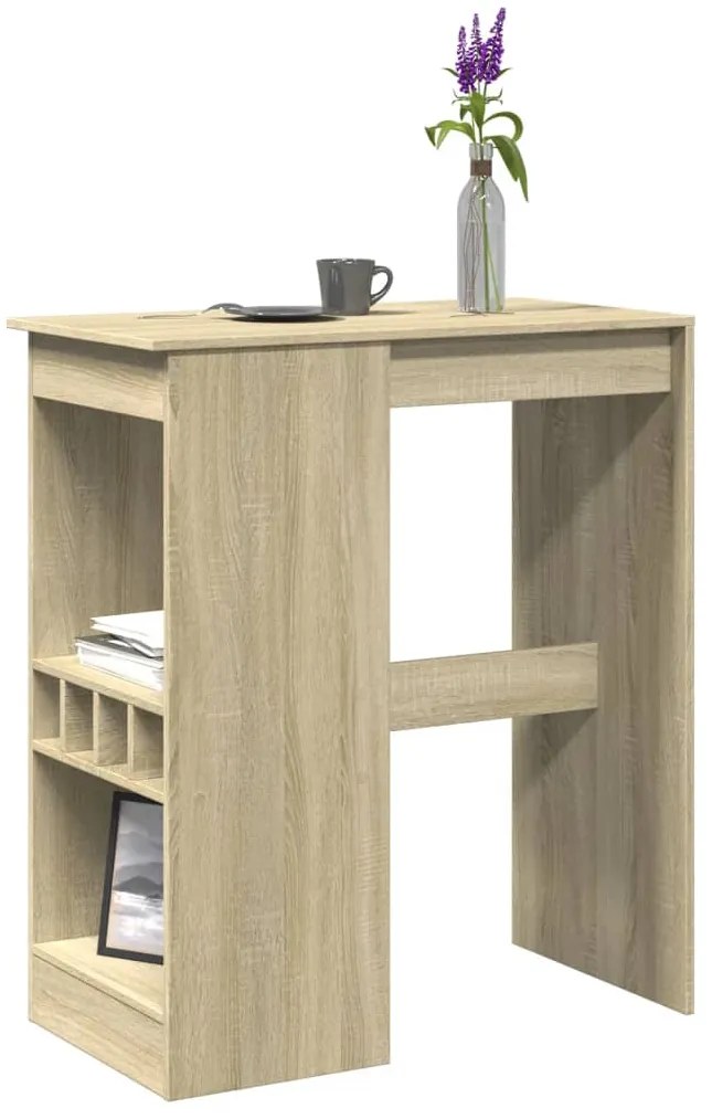 vidaXL Masă bar cu raft stejar Sonoma 90x47,5x103,5 cm lemn prelucrat