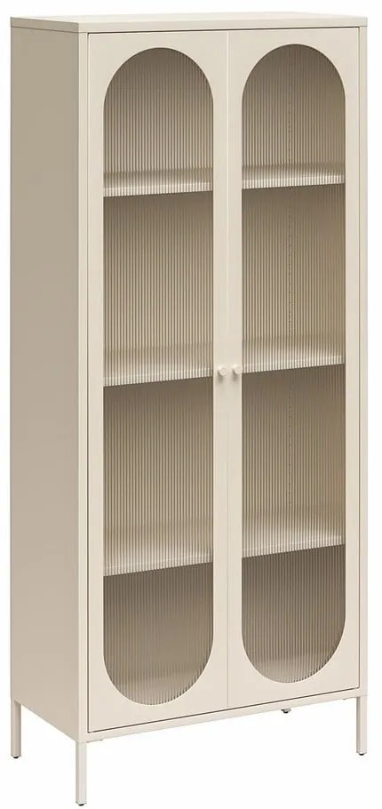 Vitrină crem din metal 80x186x40 cm Luna – Støraa