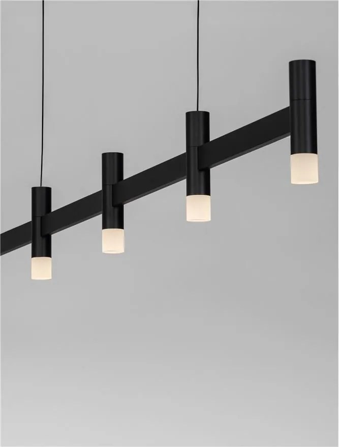 Lustra liniara cu 5 spoturi LED 3000K POETIC negru