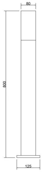 Lampă de exterior Maytoni O418FL-01GR1 WILLIS 1xE27/60W/230V 80 cm IP54 antracit