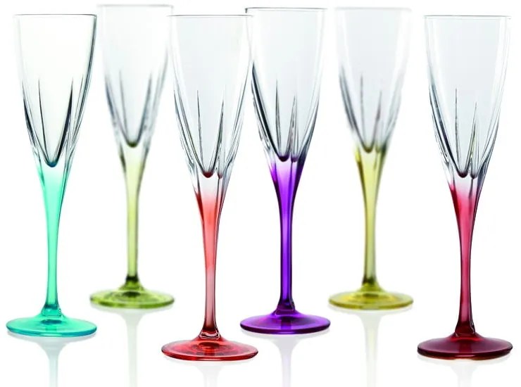 Set 6 pahare pentru vin spumant RCR Cristalleria Italiana Gemma