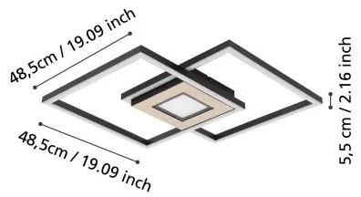 Eglo 99659 - Plafonieră LED dimabilă MARINELLO LED/38,2W/230V + telecomandă