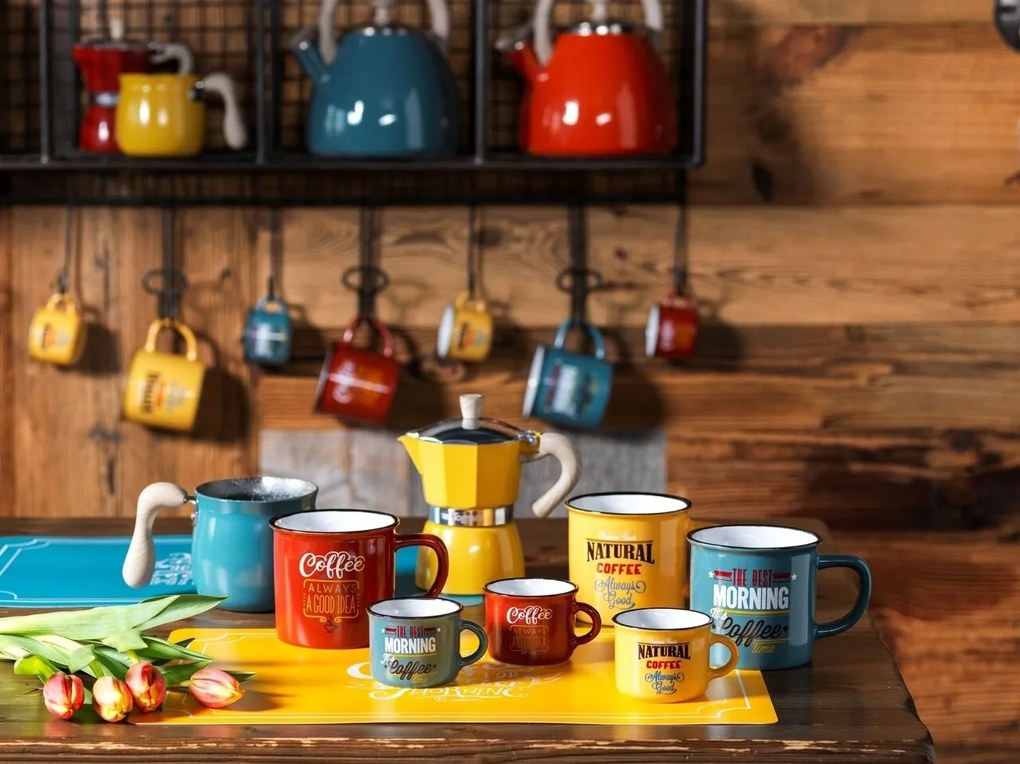 Cana pentru cafea Vintage, Tognana, 360 ml, ceramica, albastru