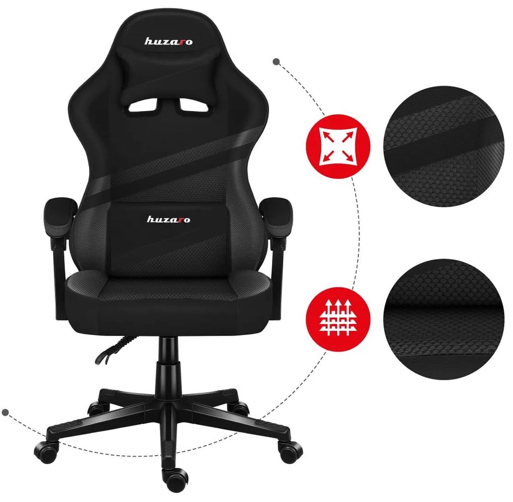 Fotoliu gaming Fusion 4.4 (negru + carbon). 1087468