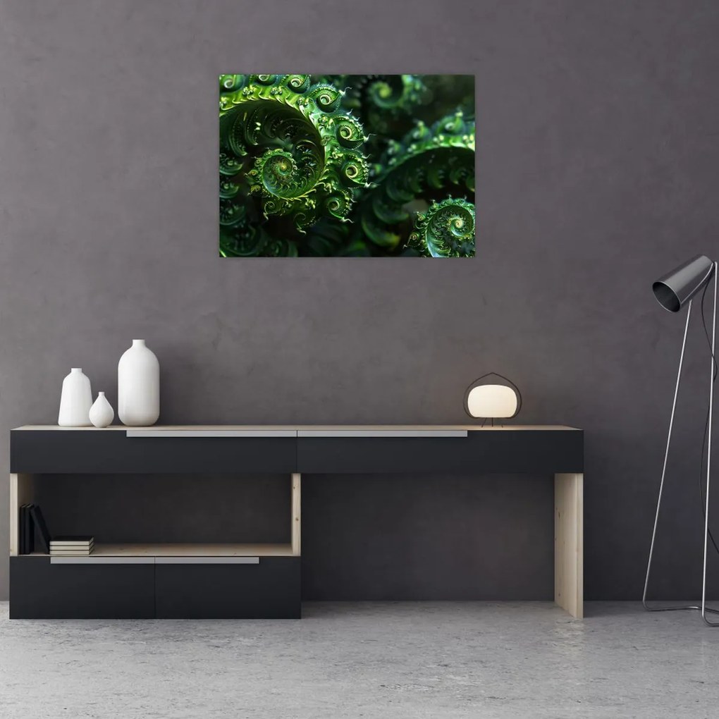 Tablou pe sticlă - Spirale (70x50 cm)