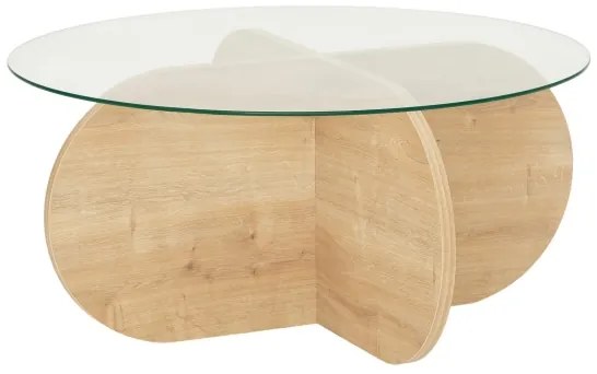 Măsuță de cafea BUBBLE 35x75 cm maro/transparent