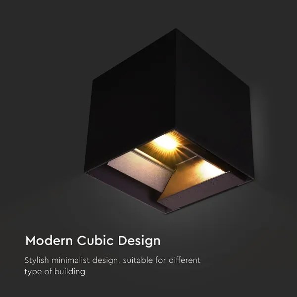 LED lampă solară de perete cu senzor, 9W, 3,7V, 3000/4000/5000K, IP65, negru