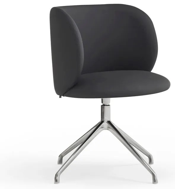 Scaun de sufragerie negru tapițat Mogi – Teulat