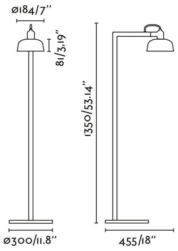 Lampadar de podea metal TATAWIN negru