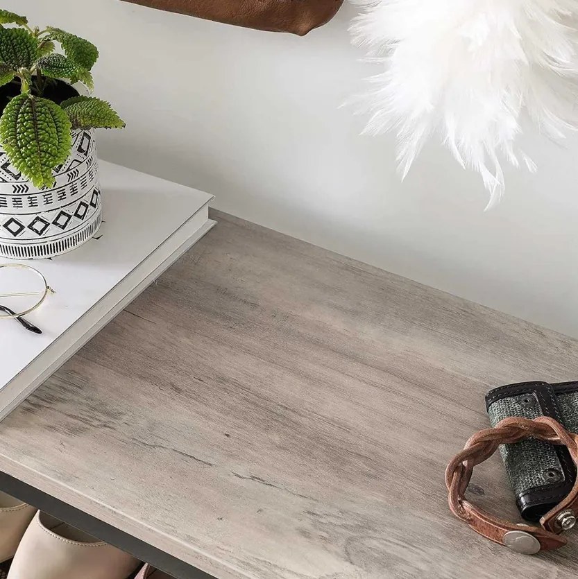Pantofar TAYLOR TRUFFLE cu cadru negru 100x92,5 cm, 4 rafturi