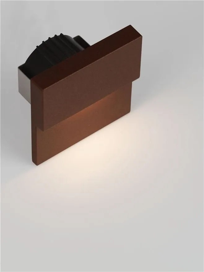 Spot aplicat perete exterior LED 2700K IP65 DAN corten