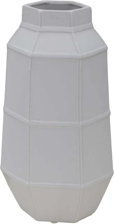Vază decorativă Lumi, 31x16x12 cm, portelan, alb
