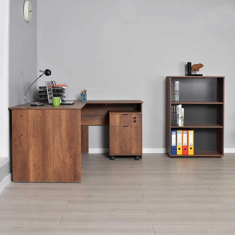 Birou Adore L Rio Office, Interschimbabil, Masa de colt, 160 x 75 x 144 cm