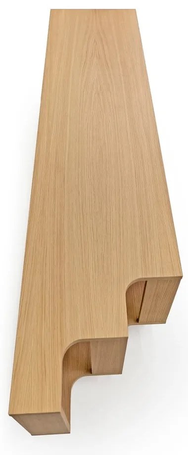 Comodă TV în culoare naturală cu aspect de lemn de stejar 189x50x44 cm Shift – Woodman