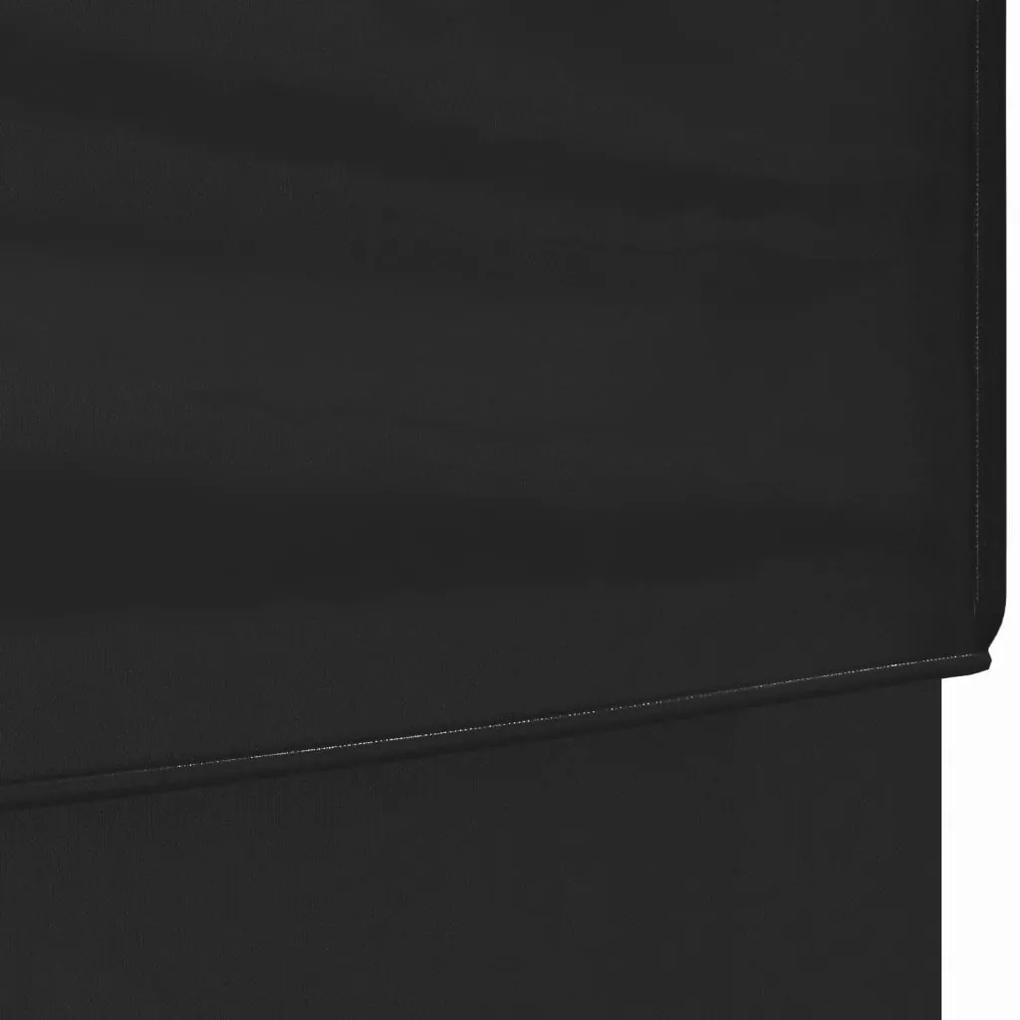 Cort pliabil pentru petrecere, pereti laterali, negru, 2x2 m Negru, 199 x 199 x 254 cm