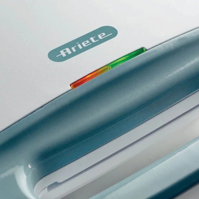 Sandwich toaster Ariete BREAKFAST 1971/01, 750W, Acoperire antiaderenta, Indicator luminos, Alb