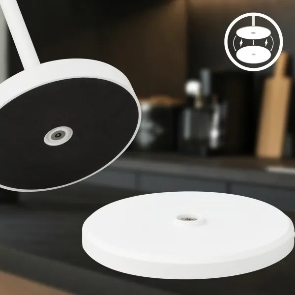 Briloner 7521016 - Lampă de birou LED SIGO cu dimmer, 2,5 W / 5 V, IP44, 2600 mAh, albă