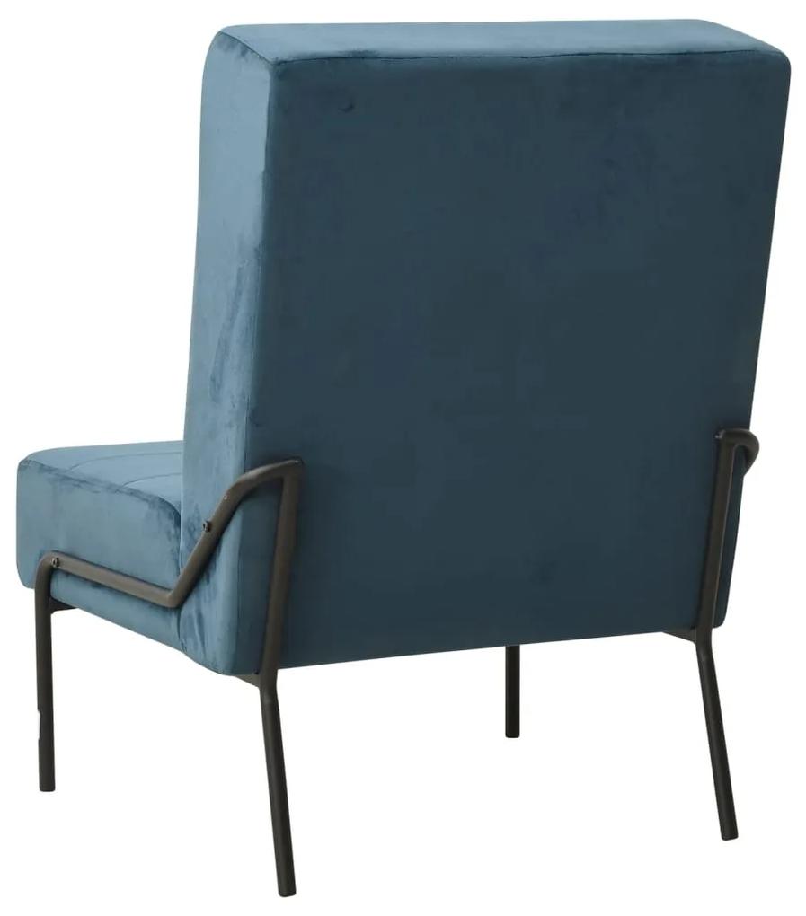 Scaun de relaxare, albastru, 65x79x87 cm, catifea 1, Albastru