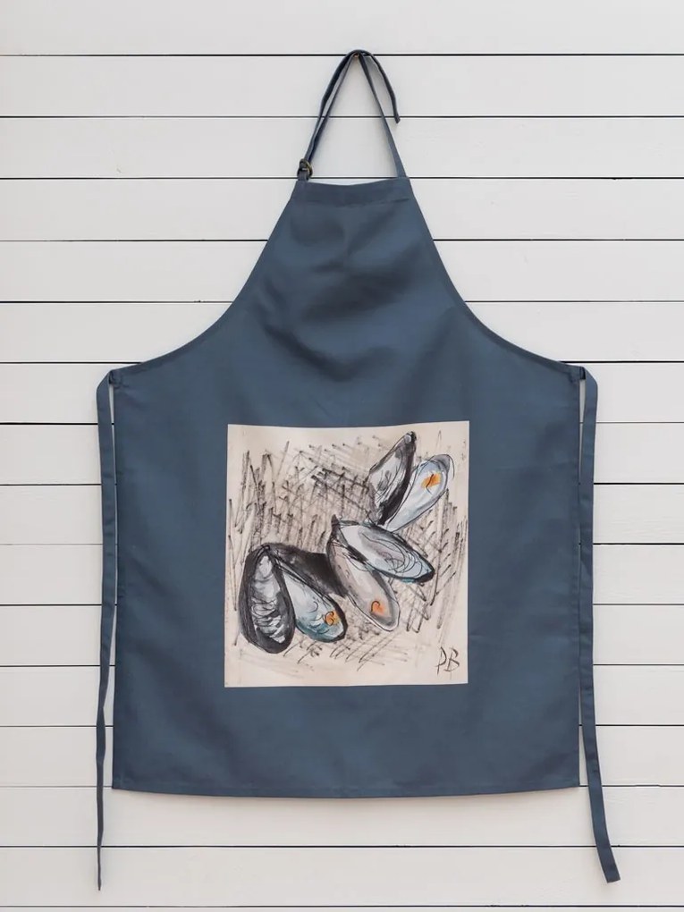 Sort de bucatarie, din material textil, Mussels