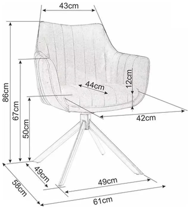 Scaun de bucătărie Azalia II, gri