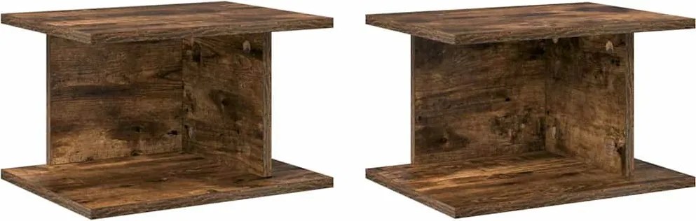 vidaXL Noptieră 2 pcs Stejar fumuriu 40 x 30 x 25 cm Lemn compozit