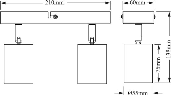 Osram - Lampă spot ELEMENTAL 2xGU10/6W/230V