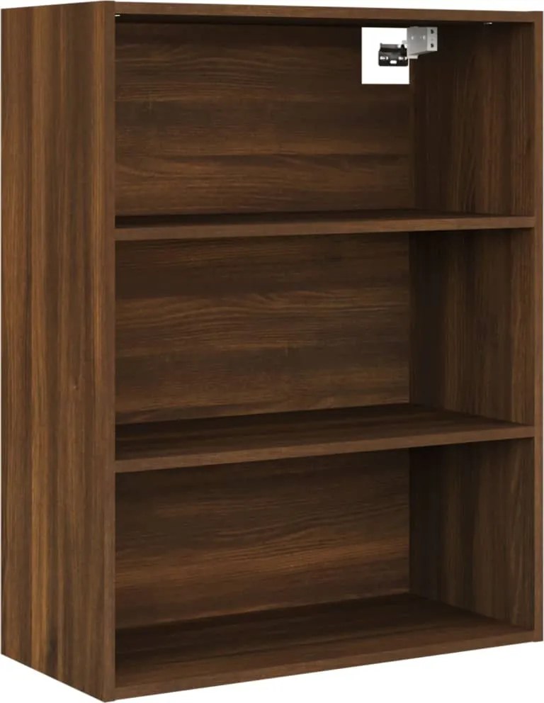 vidaXL Dulap de perete suspendat, stejar maro, 69,5x32,5x90 cm